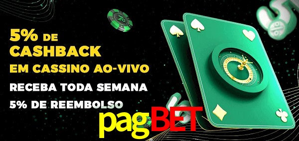 Promoções do cassino ao Vivo pagbet